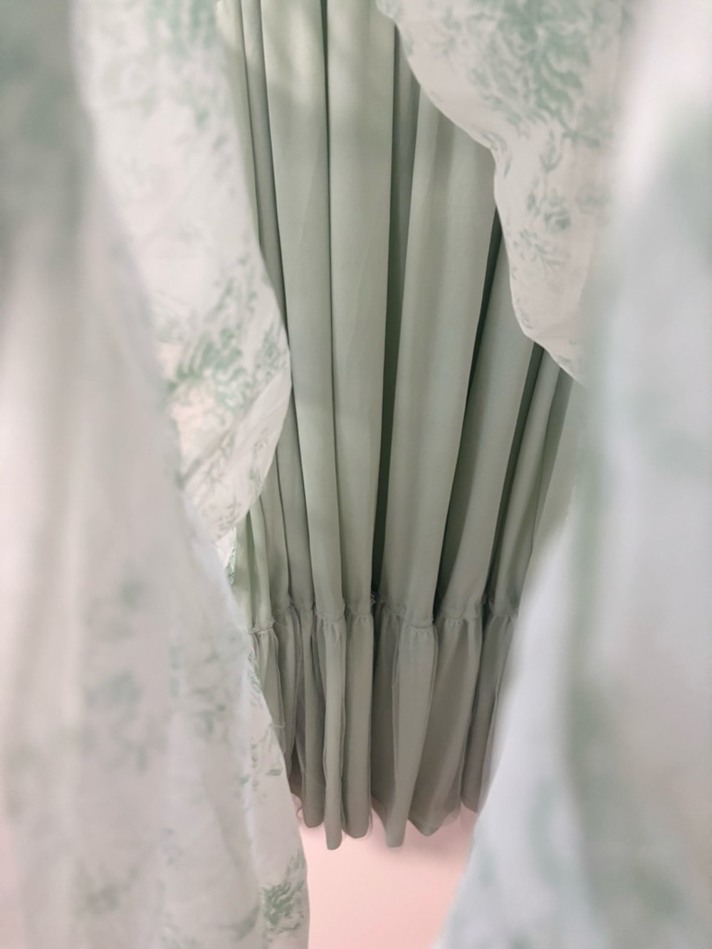 Mable Tie-Shoulder Smocked Sage Floral Maxi Dress - Picture 3 of 11